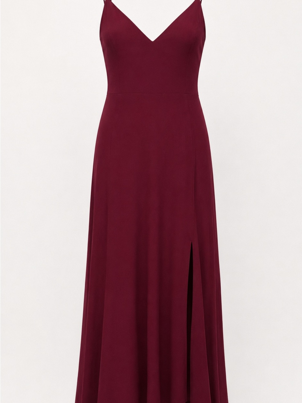 Reign On Vintage Burgundy Maxi Dress Size 7/8 High Slit Made in USA